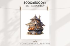 Halloween Bakery Stand Storefront Clipart PNG Scrapbooking Fairy Tale Art Image Watercolor Transparent Print illustration sublimation creepy printable digital watercolor halloween bakery stand, spooky clipart, sublimation nursery, Creepy Witch art, storef