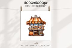 Halloween Bakery Stand Storefront Clipart PNG Scrapbooking Fairy Tale Art Image Watercolor Transparent Print illustration sublimation creepy printable digital watercolor halloween bakery stand, spooky clipart, sublimation nursery, Creepy Witch art, storef