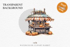 Halloween Bakery Stand Storefront Clipart PNG Scrapbooking Fairy Tale Art Image Watercolor Transparent Print illustration sublimation creepy printable digital watercolor halloween bakery stand, spooky clipart, sublimation nursery, Creepy Witch art, storef
