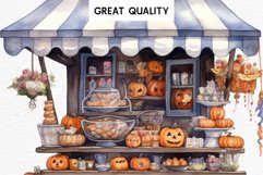 watercolor halloween bakery stand, spooky clipart, sublimation nursery, Creepy Witch art, storefront Halloween Bakery Stand Storefront Clipart PNG Scrapbooking Fairy Tale Art Image Watercolor Transparent Print illustration sublimation creepy printable