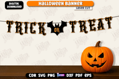 Halloween Banner Laser Cut, Halloween Bunting Banner SVG Product Image 1