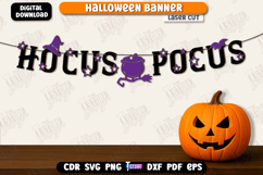 Halloween Banner Laser Cut Bundle, Happy Halloween Garland Product Image 7