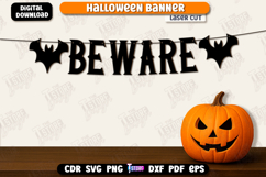 Halloween Banner Laser Cut Bundle, Happy Halloween Garland Product Image 2