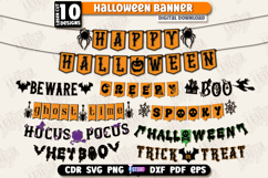 Halloween Banner Laser Cut Bundle, Happy Halloween Garland Product Image 1