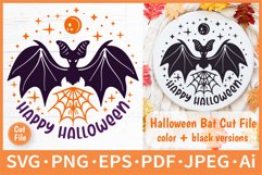 Halloween Bat And Spider Web SVG For Cricut