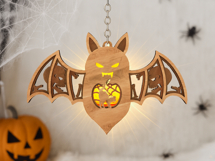 Halloween Bat Candle Holder - Lantern Laser Cut Template Product Image 6