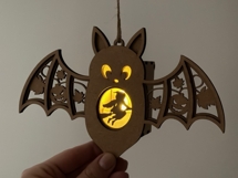 Bat Candle Holder SVG - Halloween Lantern Laser Cut File Product Image 4