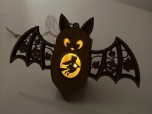 Bat Candle Holder SVG - Halloween Lantern Laser Cut File Product Image 3