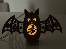 Bat Candle Holder SVG - Halloween Lantern Laser Cut File Product Image 6