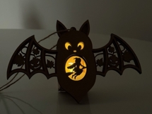 Bat Candle Holder SVG - Halloween Lantern Laser Cut File Product Image 8