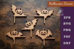 Halloween Bat Lasercut Corner SVG Product Image 1