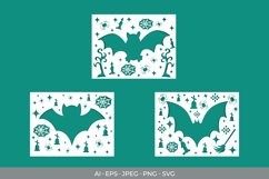 Halloween Bat Papercut SVG Product Image 1