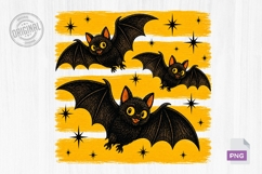 Halloween Bat Stripes Brush Strokes PNG Product Image 1
