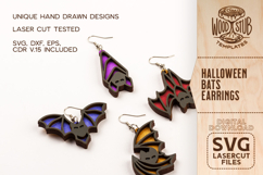 Halloween Earrings SVG, Earrings SVG, Halloween SVG Product Image 2