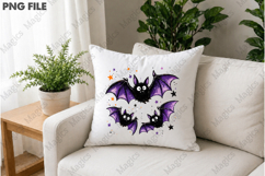 Halloween Bats PNG Retro Striped Spooky Season Product Image 3