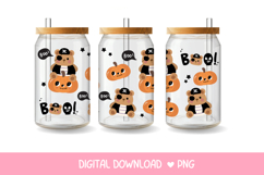 Halloween Bear Libbey glass wrap kawaii clipart cup wrap Product Image 2
