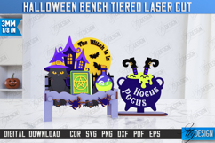 Halloween Bench Tiered Laser Cut,Halloween Tiered Tray Decor Product Image 3