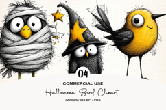 Halloween bird Clipart Product Image 1