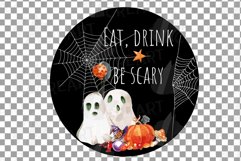 Halloween black drink coaster, home decor &amp; sticker graphic Product Image 11