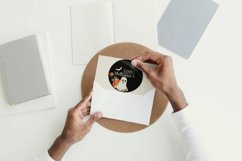 Halloween black drink coaster, home decor &amp; sticker graphic Product Image 3