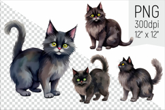 Halloween Black Cat Clipart for Halloween crafts, sublimation, invitations, party decorations, stickers, scrapbooking, and digital projects.