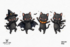 Halloween Black Cat Charater, Halloween PNG Design Product Image 1