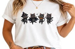 Halloween Black Cat Charater, Halloween PNG Design Product Image 2
