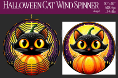 Halloween Wind Spinner, Sublimation Black Cat Spinner, w1 Product Image 1