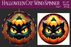 Halloween Wind Spinner, Sublimation Black Cat Spinner, w5 Product Image 1