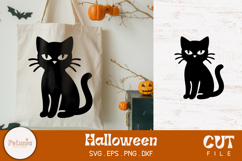 Halloween SVG design printed on a tote bag. Spooky witchcraft style cut file for Cricut and Silhouette.