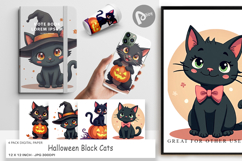 Digital Paper Black Cats Product Image 1