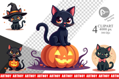 Black Cats Clipart Product Image 1