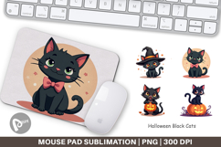 Mouse Pad Black Cats Product Image 1
