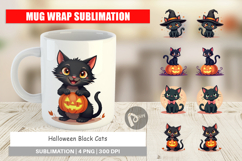 Mug Wrap Black Cats Product Image 1
