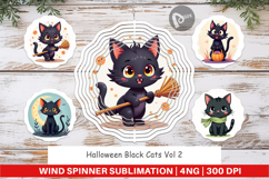 Wind Spinner Black Cats Product Image 1