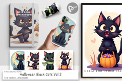 Digital Paper Black Cats Product Image 1