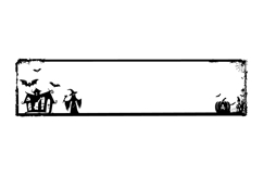 Halloween black illustration frame art template background a Product Image 1