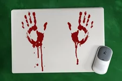 halloween bloody handprints sublimation png
