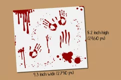 halloween bloody skinny tumbler wrap design