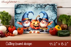 Halloween Cutting Board | gnome dances with ghost Product Image 1