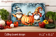 Halloween Cutting Board | gnome dances with ghost Product Image 1