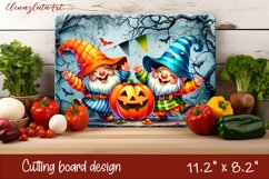 Halloween Cutting Board | gnome dances with ghost Product Image 1
