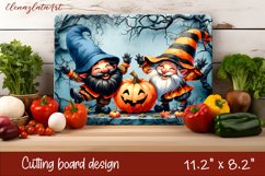 Halloween Cutting Board | gnome dances with ghost Product Image 1