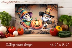 Halloween Cutting Board | gnome dances with ghost Product Image 1
