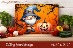 Halloween Cutting Board | gnome dances with ghost Product Image 1