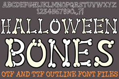 Halloween Bones Lettering Font Skeleton ABC OTF Type by Squeeb Creative