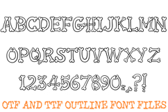 Halloween Bones Lettering Font Skeleton ABC OTF Type Comic Product Image 2