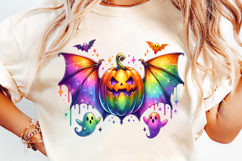 halloween bat cute ghost png, cute halloween ghost clipart, kawaii ghost with bats design, halloween spooky ghost printable, halloween ghost sublimation png, bat and ghost halloween art, spooky cute ghost illustration, halloween ghost with bat clipart, ha
