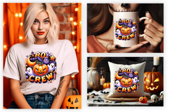 Halloween Boo Crew Pumpkin Ghost Clipart Sublimation Design Product Image 2
