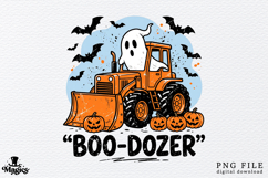 Halloween Boo Dozer PNG Product Image 1